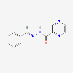 molecular formula C12H10N4O B14094903 N-[(E)-benzylideneamino]pyrazine-2-carboxamide 