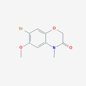 molecular formula C10H10BrNO3 B14094917 7-Bromo-6-methoxy-4-methyl-2H-1,4-benzoxazin-3(4H)-one 