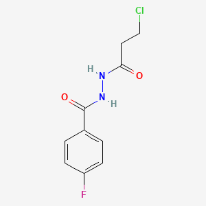 molecular formula C10H10ClFN2O2 B1409494 N'-(3-chloropropanoyl)-4-fluorobenzohydrazide CAS No. 1823188-48-2