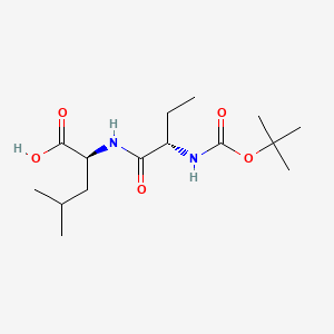 molecular formula C15H28N2O5 B14094951 ((S)-2-((tert-butoxycarbonyl)amino)butanoyl)-L-leucine 