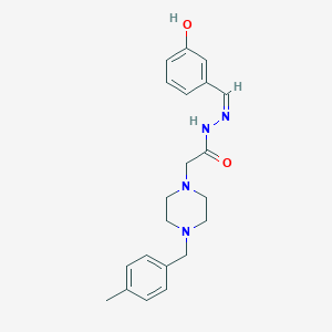 molecular formula C21H26N4O2 B14094957 N'-[(Z)-(3-hydroxyphenyl)methylidene]-2-[4-(4-methylbenzyl)piperazin-1-yl]acetohydrazide 