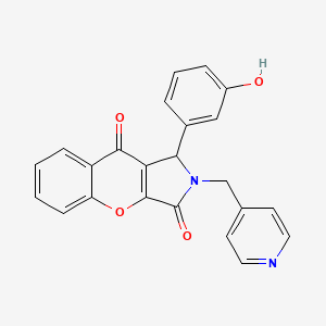 molecular formula C23H16N2O4 B14094998 1-(3-Hydroxyphenyl)-2-(pyridin-4-ylmethyl)-1,2-dihydrochromeno[2,3-c]pyrrole-3,9-dione 