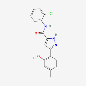 molecular formula C17H14ClN3O2 B14095001 N-(2-chlorophenyl)-5-(2-hydroxy-4-methylphenyl)-1H-pyrazole-3-carboxamide 