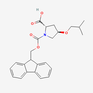 molecular formula C24H27NO5 B14095044 Fmoc-(4R)-4-isobutoxy-L-proline 