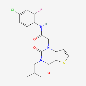 molecular formula C18H17ClFN3O3S B14095062 N-(4-chloro-2-fluorophenyl)-2-[3-(2-methylpropyl)-2,4-dioxo-3,4-dihydrothieno[3,2-d]pyrimidin-1(2H)-yl]acetamide 