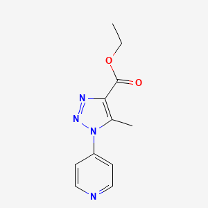 molecular formula C11H12N4O2 B1409509 ethyl 5-methyl-1-(pyridin-4-yl)-1H-1,2,3-triazole-4-carboxylate CAS No. 2205414-94-2