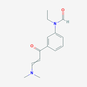 molecular formula C14H18N2O2 B14095103 N-[3-[3-(dimethylamino)prop-2-enoyl]phenyl]-N-ethylformamide 