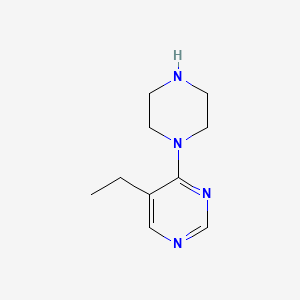 molecular formula C10H16N4 B1409511 5-Ethyl-4-(piperazin-1-yl)pyrimidine CAS No. 1256492-23-5