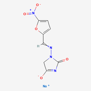 molecular formula C8H5N4NaO5 B14095112 Nitrofurantoin sodium; Sodium furadantin; Sodium nitrofurantoin 