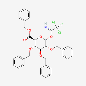 molecular formula C36H34Cl3NO7 B14095139 Benzyl (2S,3S,4S,5R,6R)-3,4,5-tris(benzyloxy)-6-(2,2,2-trichloro-1-iminoethoxy)tetrahydro-2H-pyran-2-carboxylate 
