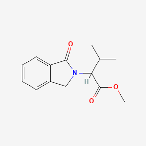 molecular formula C14H17NO3 B1409515 methyl 3-methyl-2-(1-oxo-1,3-dihydro-2H-isoindol-2-yl)butanoate CAS No. 1268618-92-3