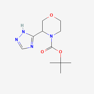 molecular formula C11H18N4O3 B1409517 tert-butyl 3-(4H-1,2,4-triazol-3-yl)morpholine-4-carboxylate CAS No. 1803606-49-6
