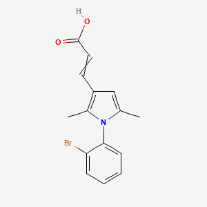 molecular formula C15H14BrNO2 B14095172 3-(1-(2-Bromophenyl)-2,5-dimethyl-1h-pyrrol-3-yl)acrylic acid 