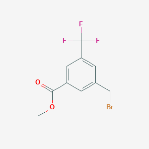 molecular formula C10H8BrF3O2 B1409518 Methyl 3-(bromomethyl)-5-(trifluoromethyl)benzoate CAS No. 1415045-26-9