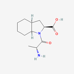 molecular formula C12H20N2O3 B14095193 (2S,3aS,7aS)-1-[(2R)-2-aminopropanoyl]-2,3,3a,4,5,6,7,7a-octahydroindole-2-carboxylic acid 