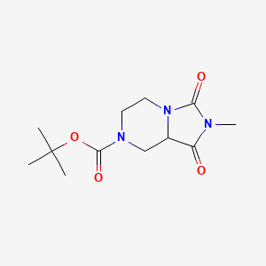 molecular formula C12H19N3O4 B1409520 tert-butyl 2-methyl-1,3-dioxohexahydroimidazo[1,5-a]pyrazine-7(1H)-carboxylate CAS No. 1431861-88-9