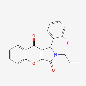 molecular formula C20H14FNO3 B14095210 1-(2-Fluorophenyl)-2-(prop-2-en-1-yl)-1,2-dihydrochromeno[2,3-c]pyrrole-3,9-dione 