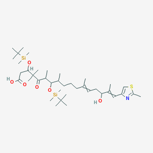 molecular formula C39H71NO6SSi2 B14095228 3,7-Bis[[tert-butyl(dimethyl)silyl]oxy]-15-hydroxy-4,4,6,8,12,16-hexamethyl-17-(2-methyl-1,3-thiazol-4-yl)-5-oxoheptadeca-12,16-dienoic acid 