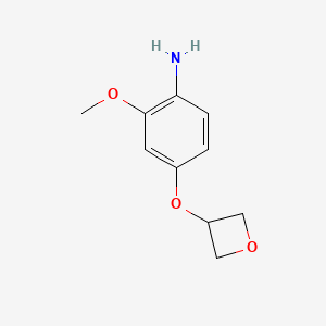 molecular formula C10H13NO3 B1409524 2-Methoxy-4-(oxetan-3-yloxy)aniline CAS No. 1592509-23-3