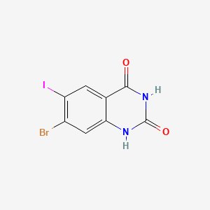 molecular formula C8H4BrIN2O2 B14095249 7-Bromo-6-iodoquinazoline-2,4-diol 