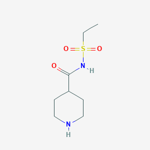 molecular formula C8H16N2O3S B1409527 Ethanesulfonic acid (piperidine-4-carbonyl)-amide CAS No. 1699605-60-1