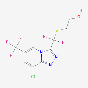 molecular formula C10H7ClF5N3OS B1409529 2-(((8-Chloro-6-(trifluoromethyl)-[1,2,4]triazolo[4,3-a]pyridin-3-yl)difluoromethyl)thio)ethanol CAS No. 1823188-16-4