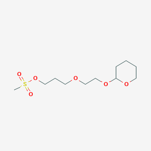 molecular formula C11H22O6S B14095303 3-(2-((tetrahydro-2H-pyran-2-yl)oxy)ethoxy)propyl methanesulfonate 