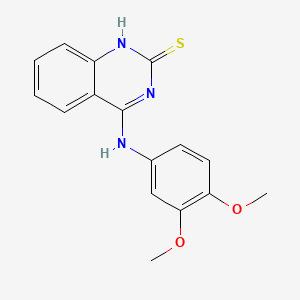 molecular formula C16H15N3O2S B14095314 4-((3,4-dimethoxyphenyl)amino)quinazoline-2(1H)-thione 