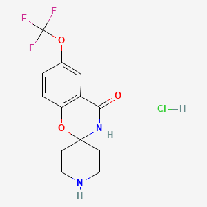 molecular formula C13H14ClF3N2O3 B1409532 6-(trifluoromethoxy)spiro[benzo[e][1,3]oxazine-2,4'-piperidin]-4(3H)-one hydrochloride salt CAS No. 1823184-48-0