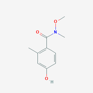 molecular formula C10H13NO3 B1409534 4-Hydroxy-N-methoxy-N,2-dimethylbenzamide CAS No. 1691180-95-6