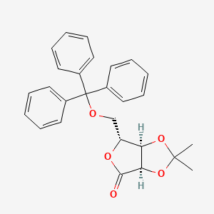 molecular formula C27H26O5 B14095367 D-Ribonic acid, 2,3-O-(1-methylethylidene)-5-O-(triphenylmethyl)-, gamma-lactone 