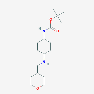 trans-{4-[(Tetrahydropyran-4-ylmethyl)-amino]-cyclohexyl}-carbamic acid tert-butyl ester