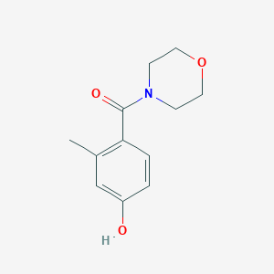 molecular formula C12H15NO3 B1409539 (4-Hydroxy-2-methylphenyl)-morpholin-4-yl-methanone CAS No. 1702070-23-2