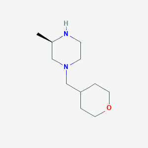 (3R)-3-methyl-1-[(oxan-4-yl)methyl]piperazine