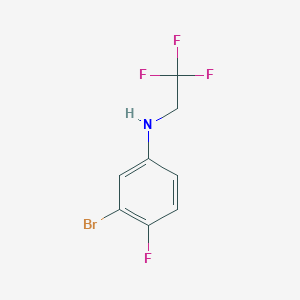 molecular formula C8H6BrF4N B1409542 3-溴-4-氟-N-(2,2,2-三氟乙基)苯胺 CAS No. 1566365-23-8