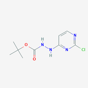 molecular formula C9H13ClN4O2 B14095491 Hydrazinecarboxylic acid, 2-(2-chloro-4-pyrimidinyl)-, 1,1-dimethylethyl ester 