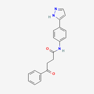 molecular formula C19H17N3O2 B14095508 N-(4-(1H-pyrazol-3-yl)phenyl)-4-oxo-4-phenylbutanamide 
