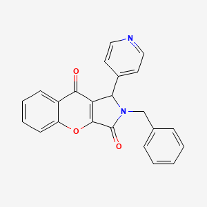 molecular formula C23H16N2O3 B14095522 2-Benzyl-1-(pyridin-4-yl)-1,2-dihydrochromeno[2,3-c]pyrrole-3,9-dione 