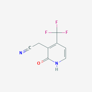 molecular formula C8H5F3N2O B1409568 2-Hydroxy-4-(trifluoromethyl)pyridine-3-acetonitrile CAS No. 1227514-86-4