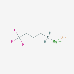 molecular formula C5H8BrF3Mg B14095813 5,5,5-Trifluoropentylmagnesium bromide 
