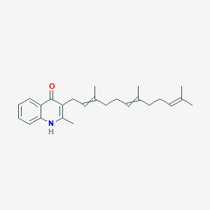molecular formula C25H33NO B14095916 2-Methyl-3-[(2E,6E)-3,7,11-trimethyldodeca-2,6,10-trienyl]-1H-quinolin-4-one 
