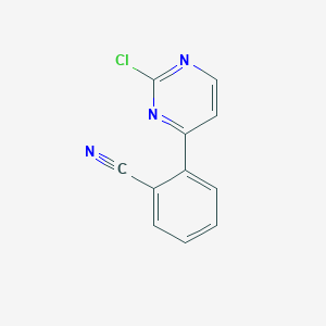 molecular formula C11H6ClN3 B14096017 2-(2-Chloropyrimidin-4-yl)benzonitrile 