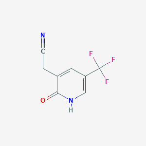 molecular formula C8H5F3N2O B1409607 2-Hydroxy-5-(trifluoromethyl)pyridine-3-acetonitrile CAS No. 1227580-96-2