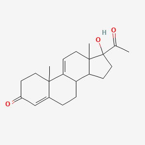 molecular formula C21H28O3 B14096149 17-acetyl-17-hydroxy-10,13-dimethyl-2,6,7,8,12,14,15,16-octahydro-1H-cyclopenta[a]phenanthren-3-one 