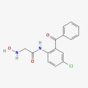 molecular formula C15H13ClN2O3 B14096152 N-(2-Benzoyl-4-chlorophenyl)-N~2~-hydroxyglycinamide CAS No. 5624-83-9