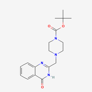 molecular formula C18H24N4O3 B14096262 Tert-butyl 4-[(4-oxo-3,4-dihydroquinazolin-2-yl)methyl]piperazine-1-carboxylate 
