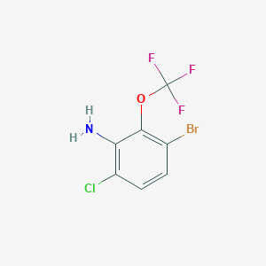 molecular formula C7H4BrClF3NO B1409628 3-Bromo-6-chloro-2-(trifluoromethoxy)aniline CAS No. 1805139-00-7