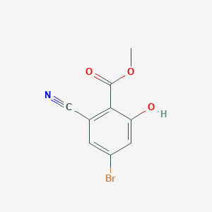 molecular formula C9H6BrNO3 B1409637 Methyl 4-bromo-2-cyano-6-hydroxybenzoate CAS No. 1805182-70-0