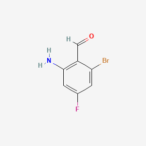 molecular formula C7H5BrFNO B14096777 2-Amino-6-bromo-4-fluorobenzaldehyde 
