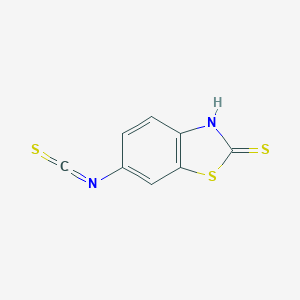 B140968 6-isothiocyanato-3H-1,3-benzothiazole-2-thione CAS No. 132474-66-9